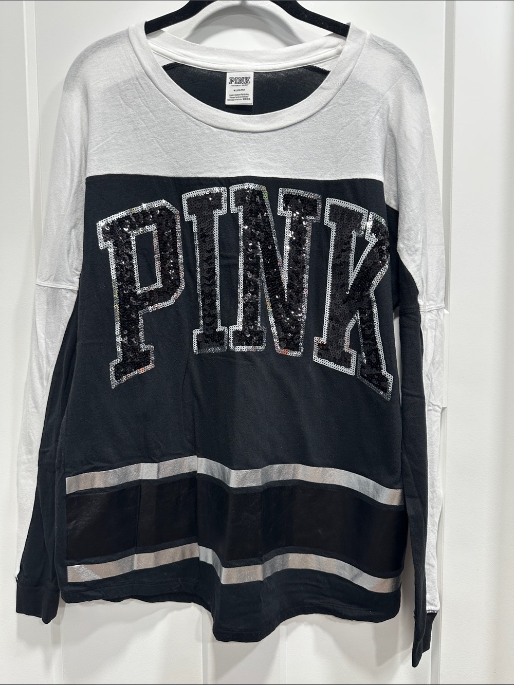 VS PINK Black Bling Top - Medium